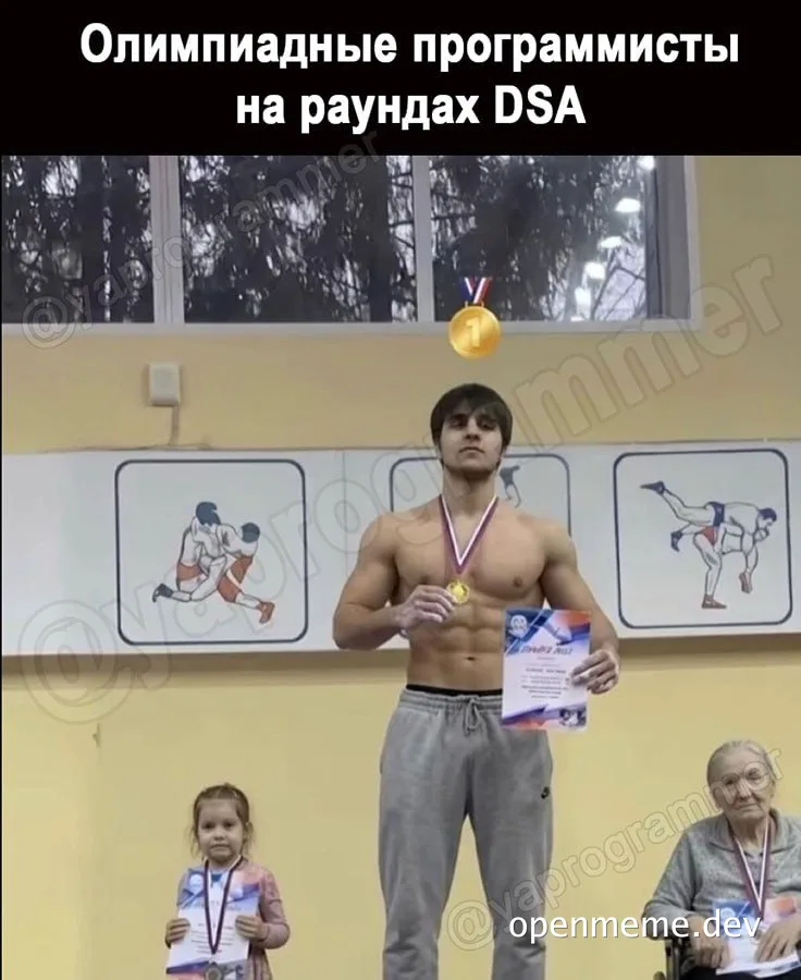 Olympic programmers on DSA rounds meme