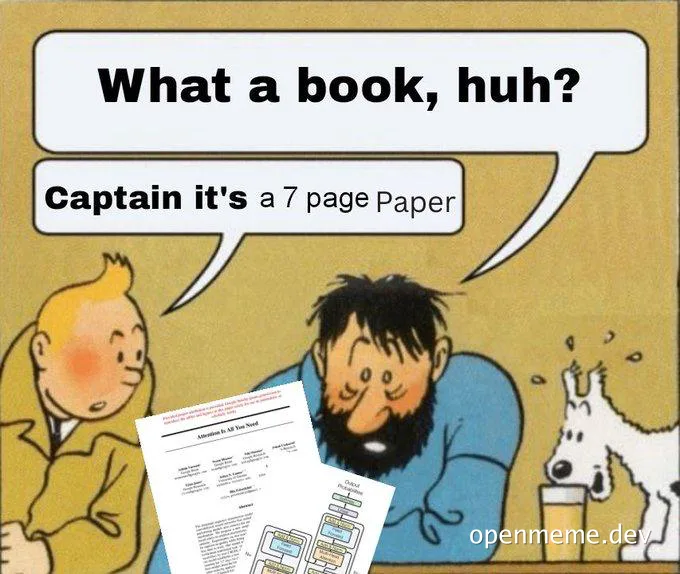 Tintin comic strip characters react to a 7-page paper