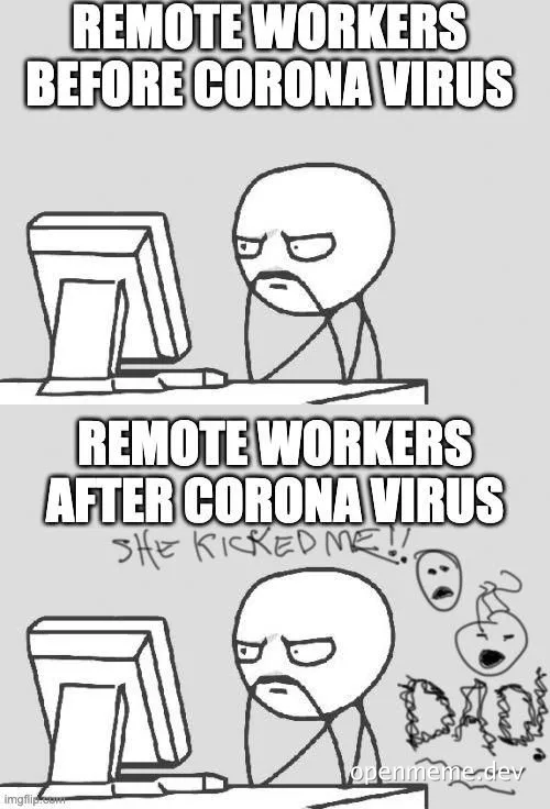 Remote worker before and after coronavirus