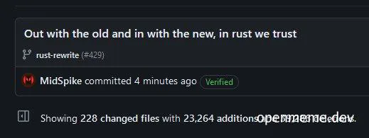 Out with the old and in with the new, in rust we trust