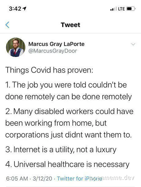 Covid-19 proven facts tweet