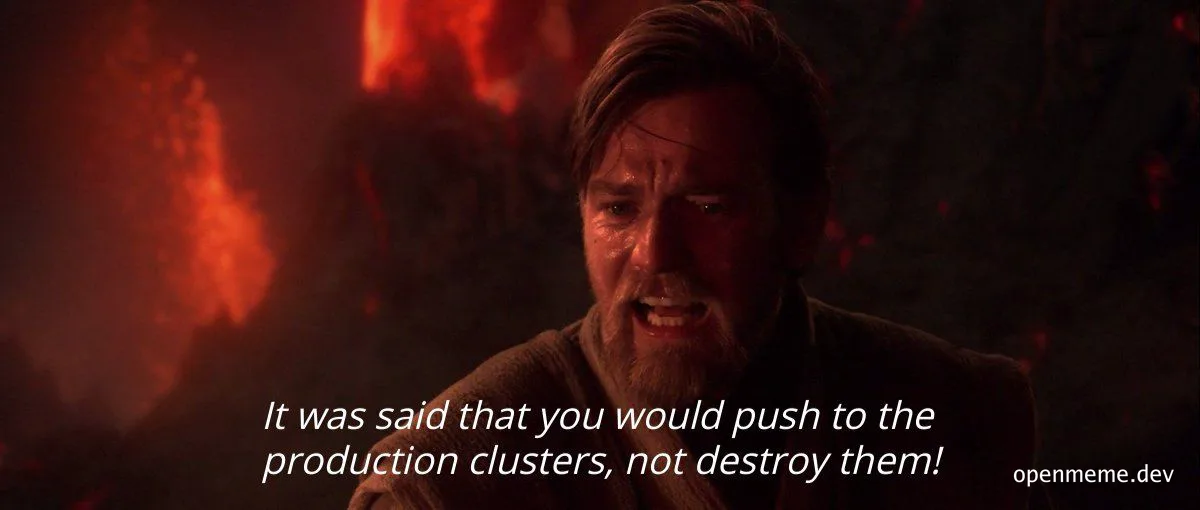 angry developer in front of burning background