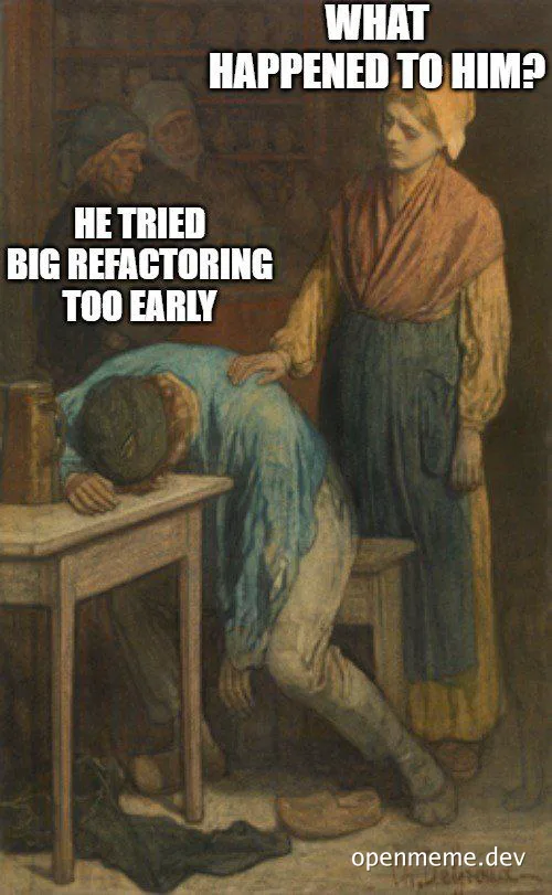 a man lies on a table with his head in his hands while a woman stands over him