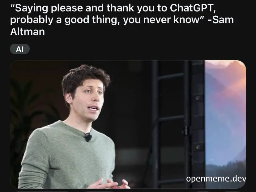 Sam Altman speaking, smiling and gesturing