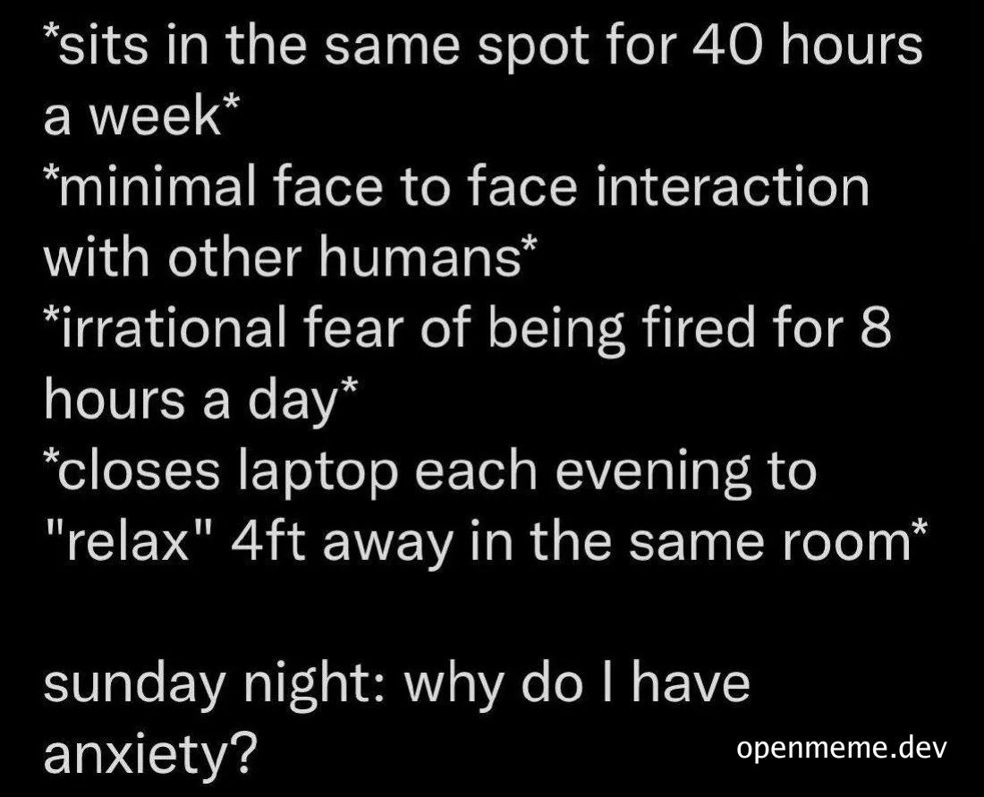 office worker anxiety meme