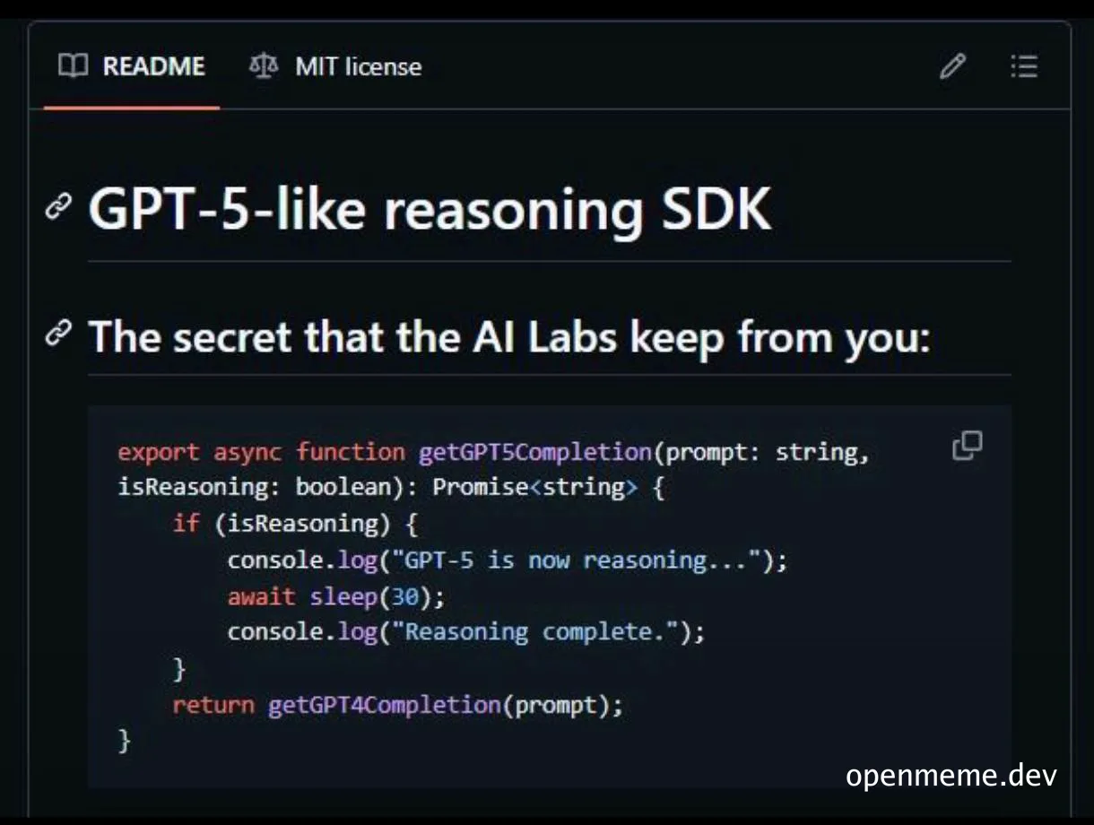 GPT-5-like reasoning SDK joke
