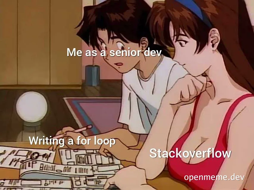 Senior dev struggling to write a for loop