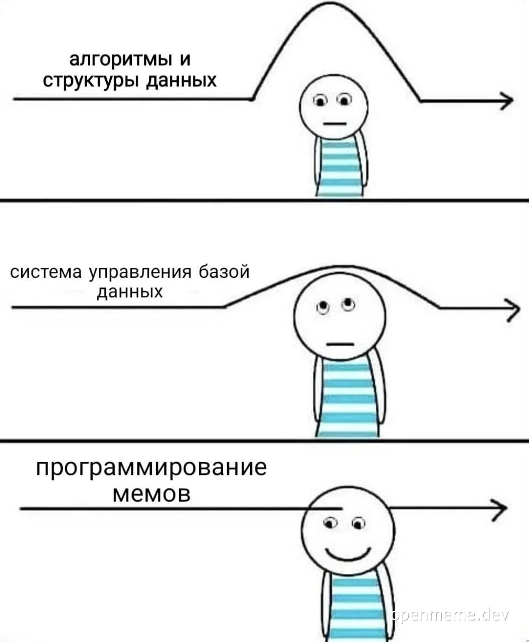 programmer gets happier learning memes