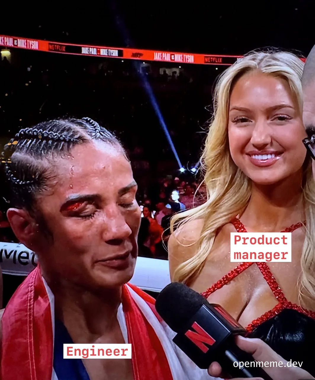 Engineer and product manager interview after a boxing match