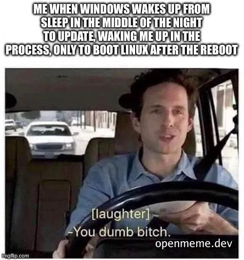frustrated driver reacting to Windows update