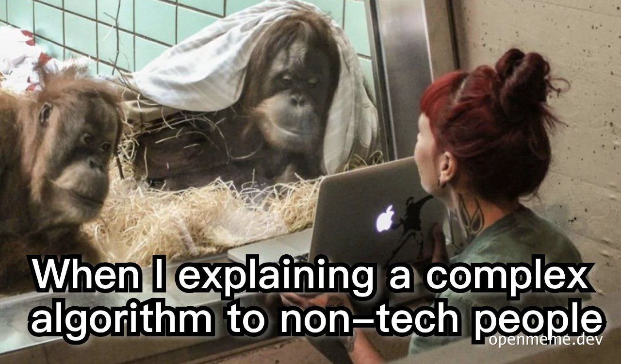 a woman shows a laptop to monkeys in a cage