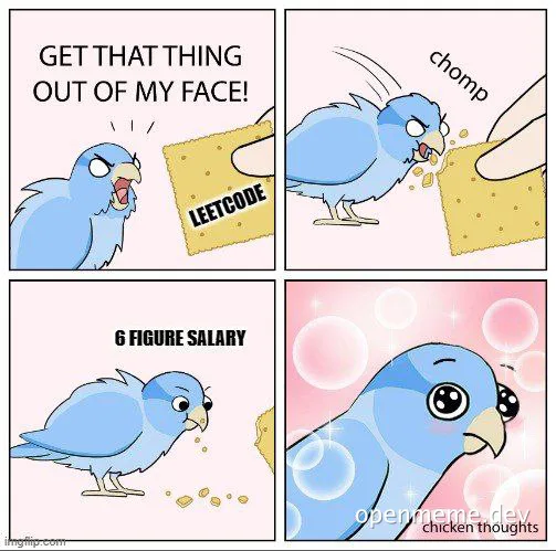 angry blue bird reacts to leetcode salary