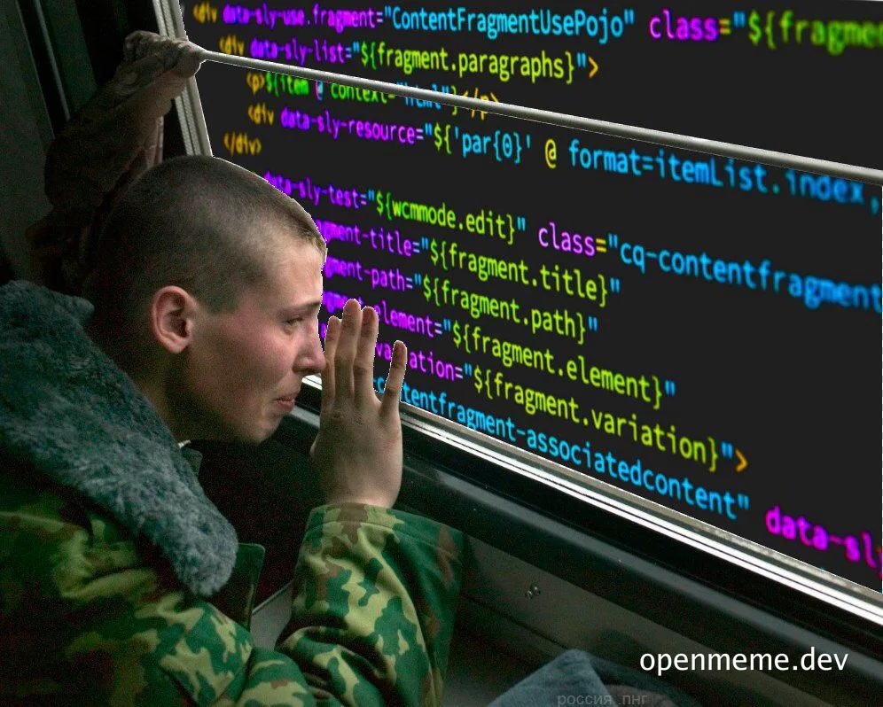 soldier looking at computer code on screen