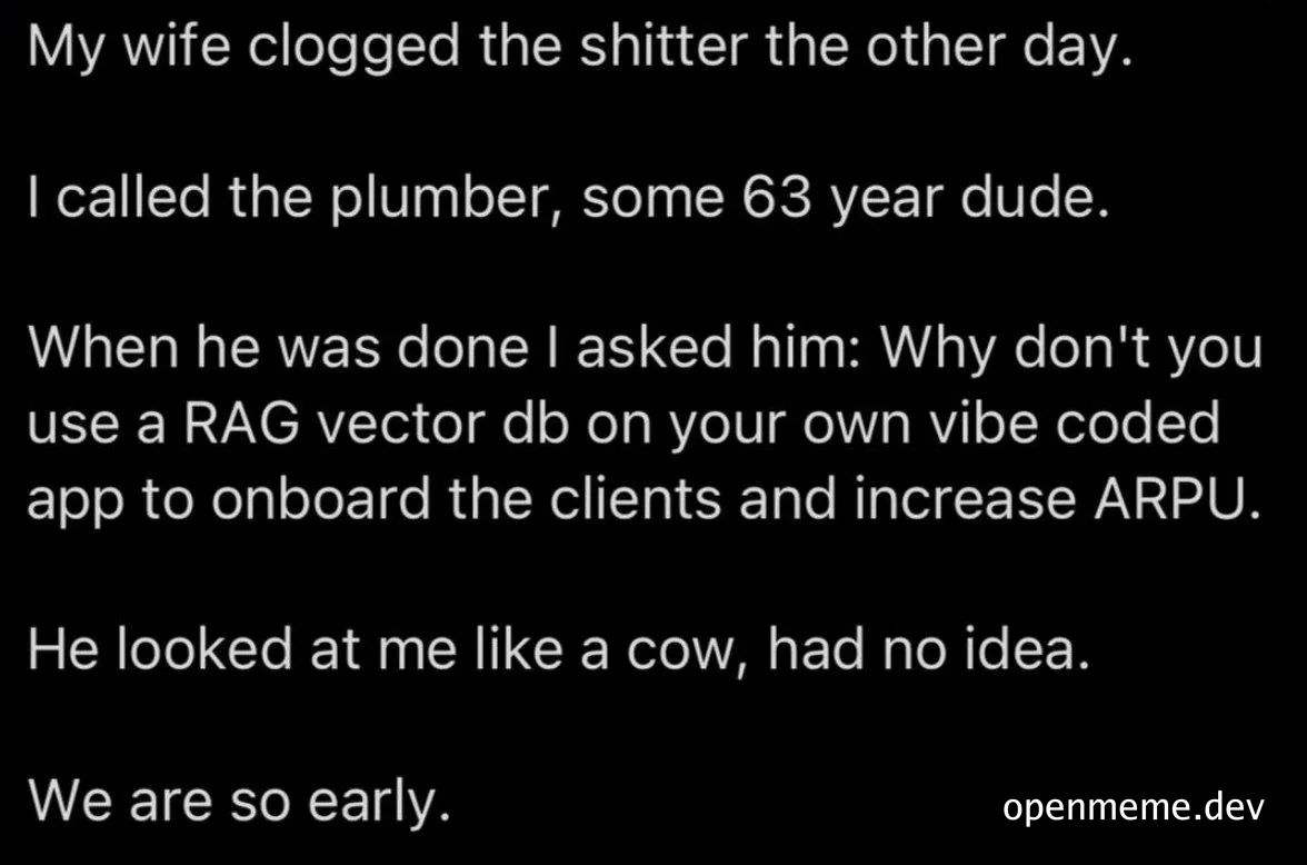 humorous text about a conversation between a homeowner and a plumber