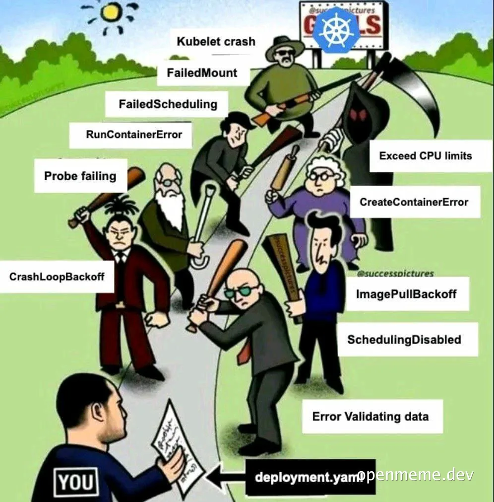 Kubernetes deployment errors meme