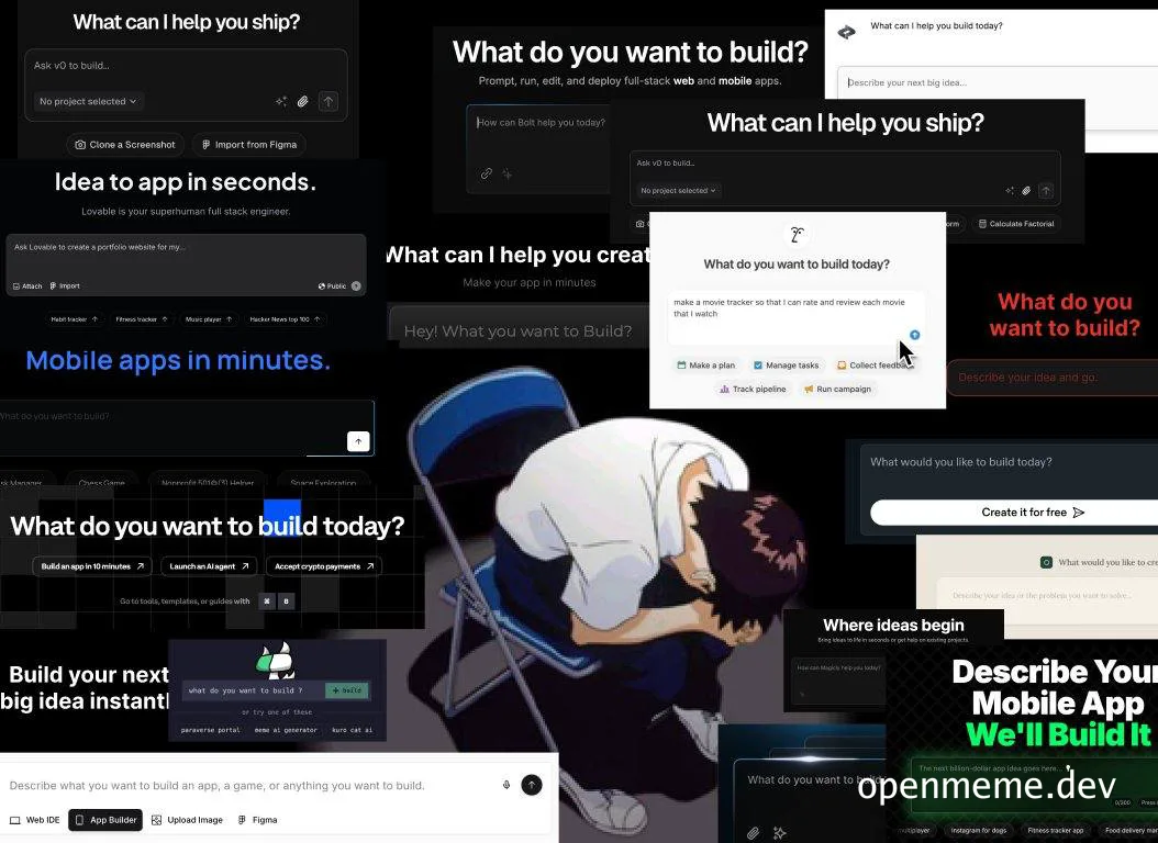 overwhelmed developer with too many app builder prompts