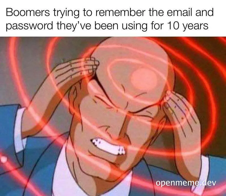 cartoon man with hands on head and red swirls around his head