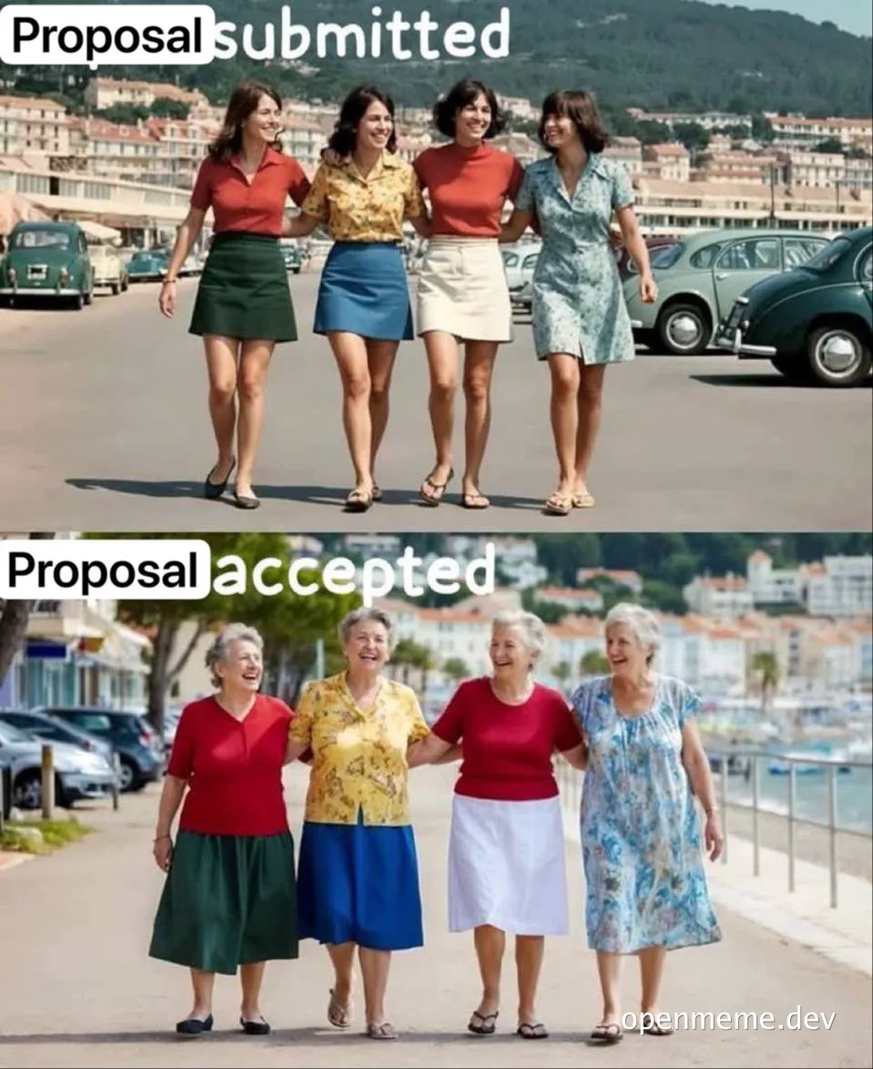 Proposal submitted vs proposal accepted meme