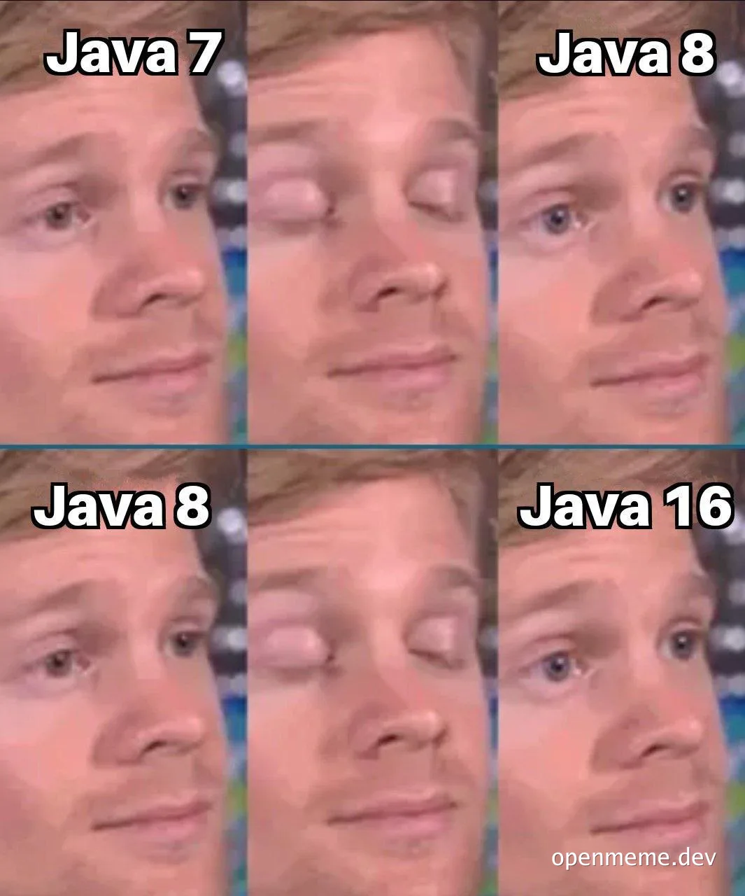 programmer reaction to java versions