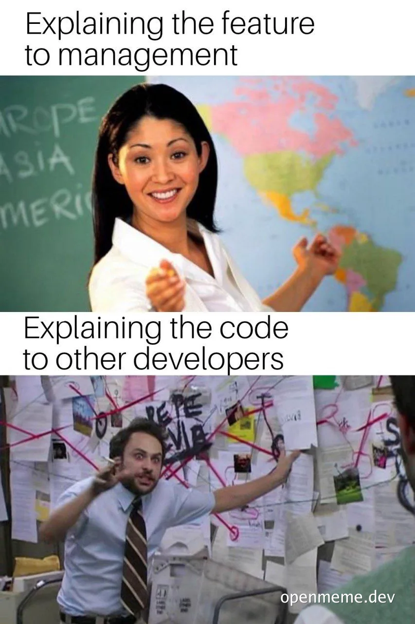 humorous meme about developer life