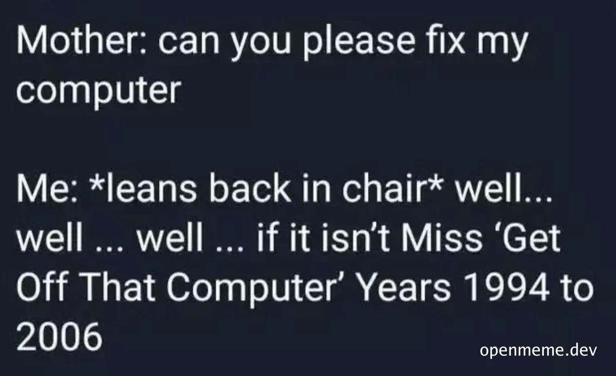 humorous meme about fixing a computer
