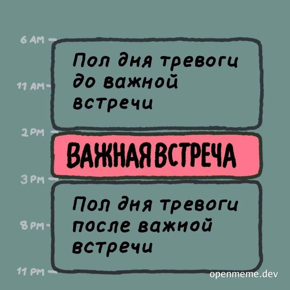 russian meeting anxiety schedule meme