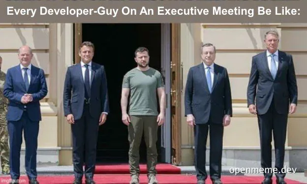 executive meeting developer guy dressed casually