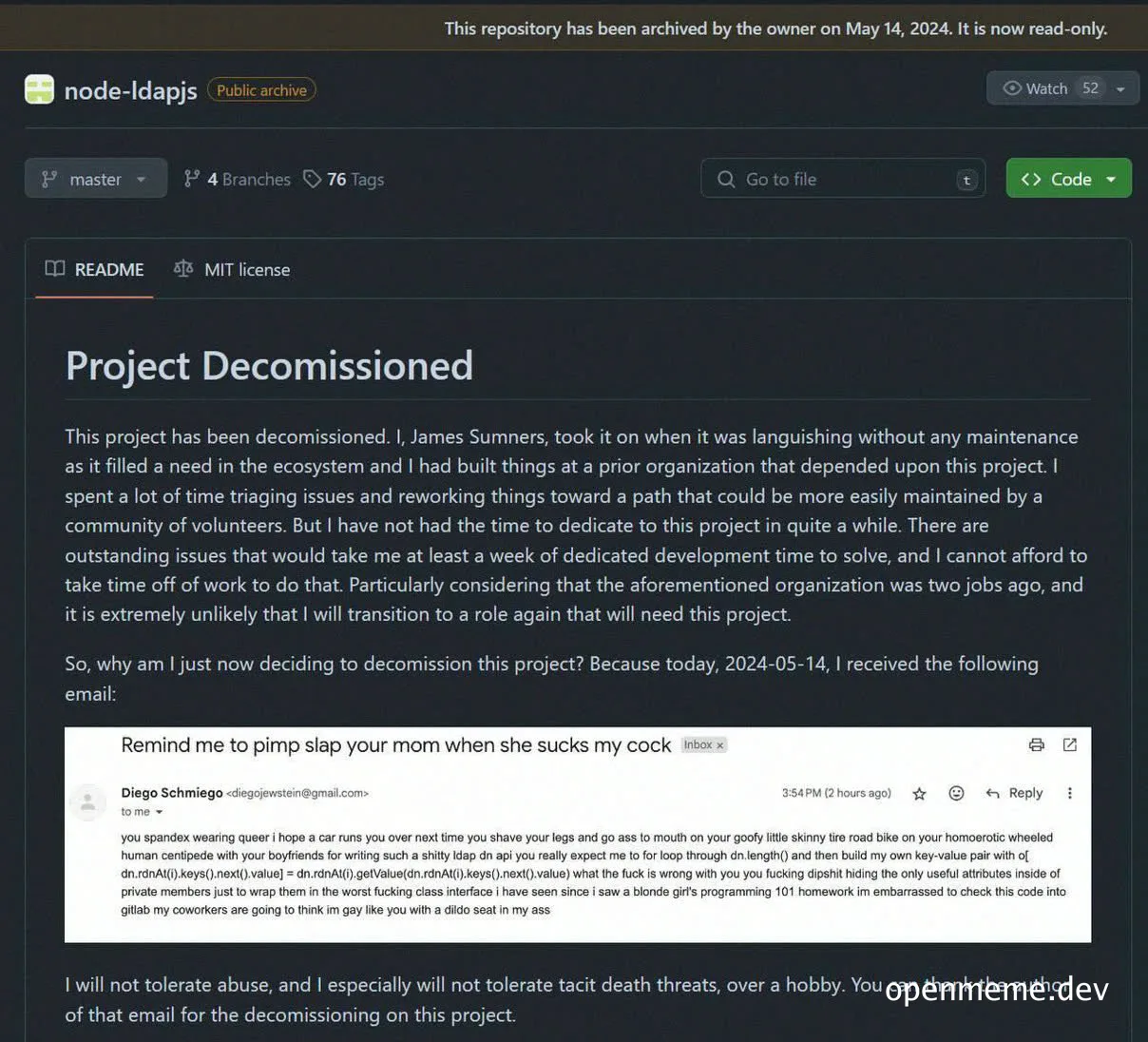 angry developer screenshot