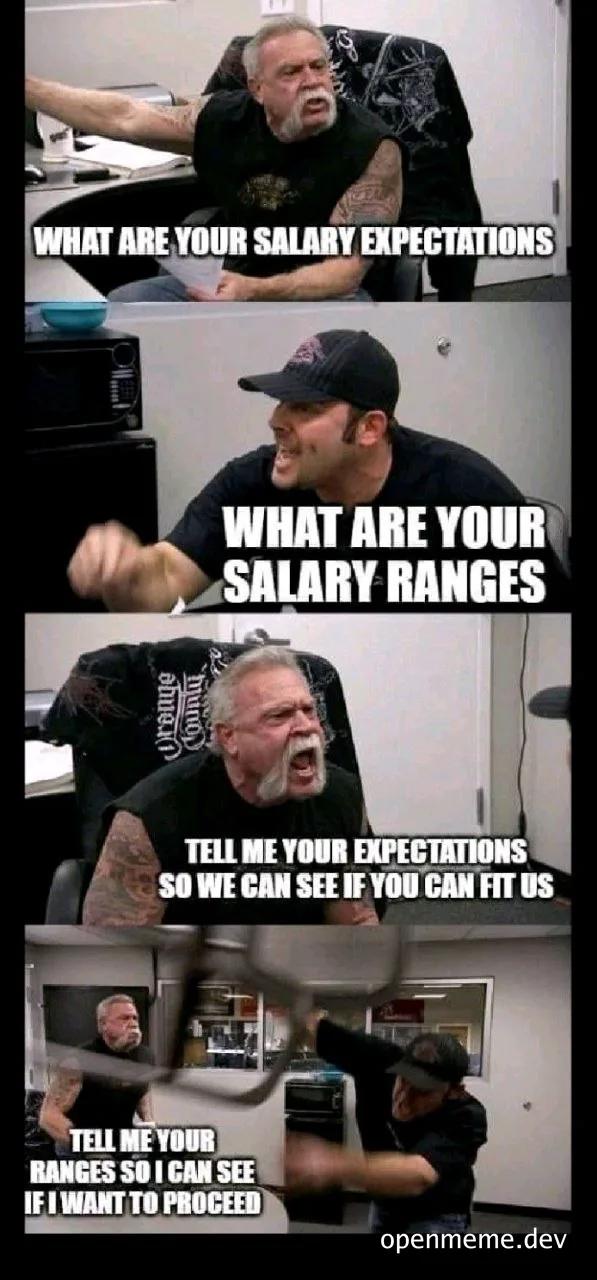 humorous office meme about salary expectations