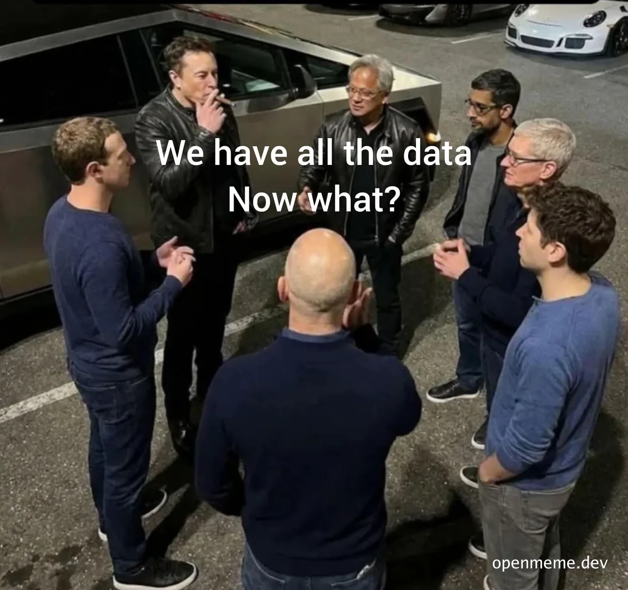 Elon Musk and tech executives discussing data strategy