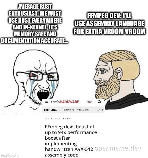 Sad programmer reacts to FFmpeg dev using assembly language