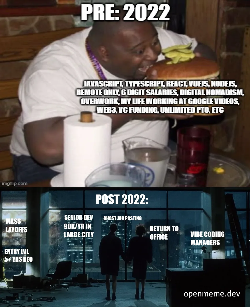 programmer life before and after 2022