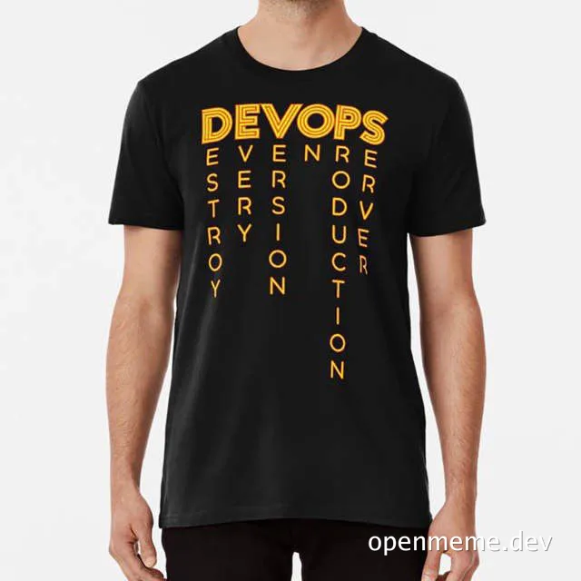 DevOps t-shirt with a wordplay design