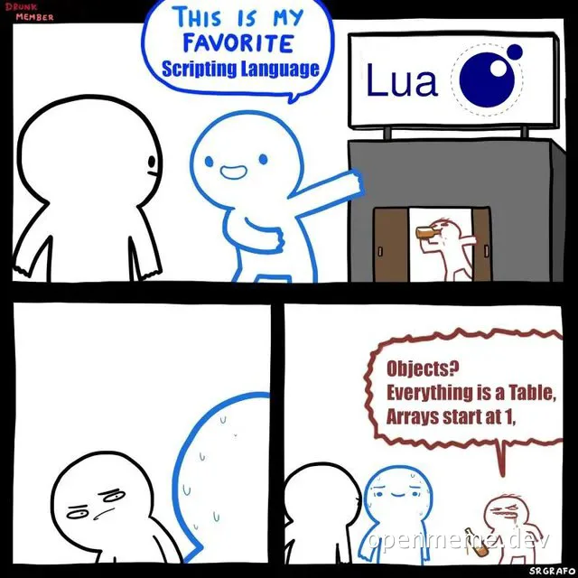 lua scripting language meme