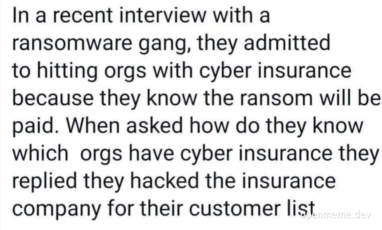 ransomware gang interview cyber insurance