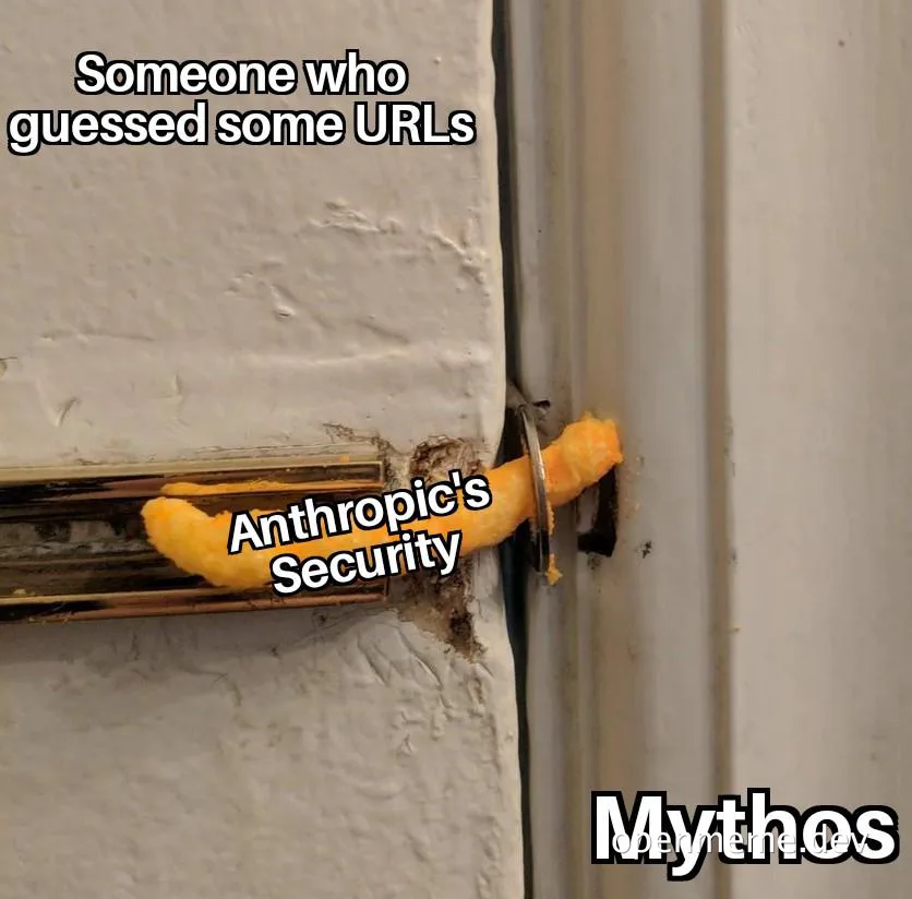 a meme about Anthropic's Security