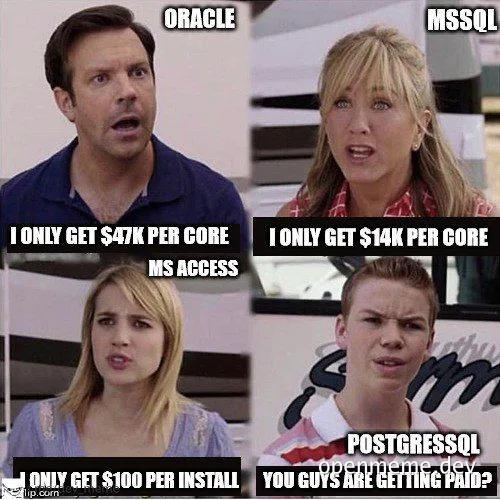 Database salary meme