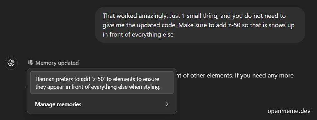 ai coding z-index meme