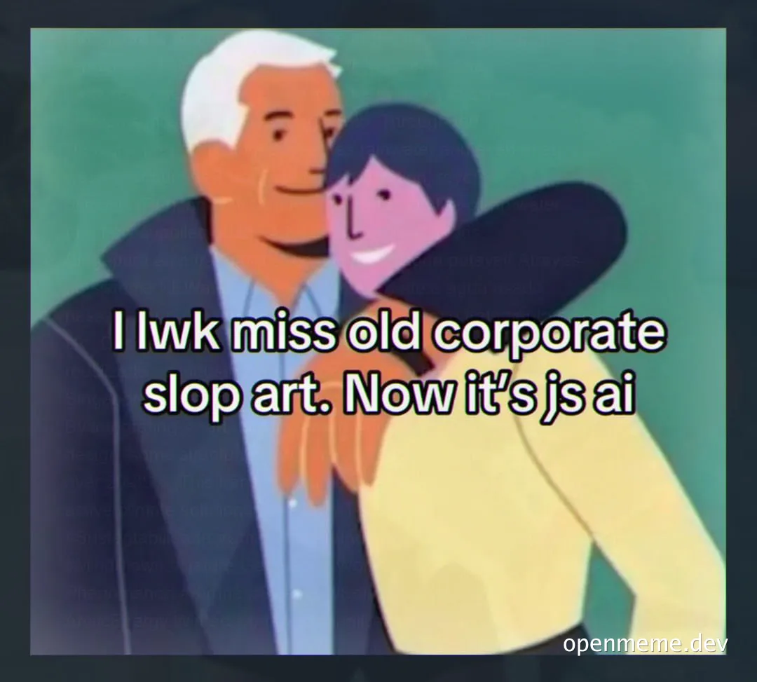 Nostalgic corporate art meme