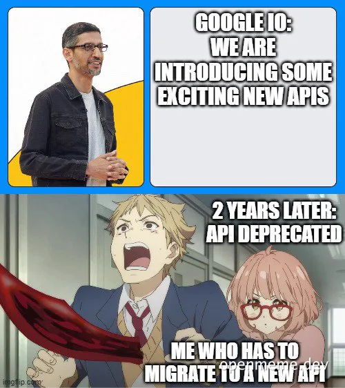 google io introducing new apis meme