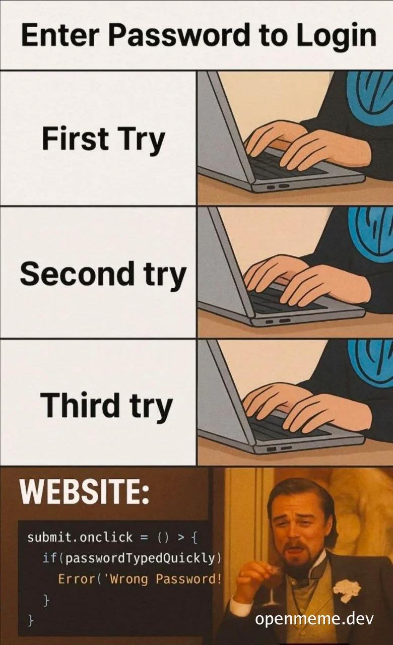 funny meme about quick password entry