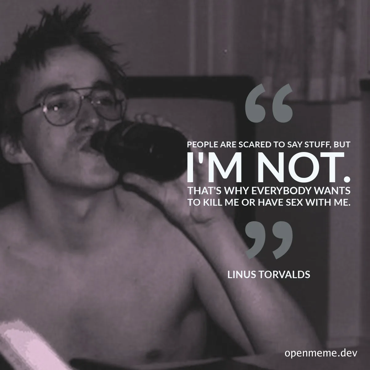 Linus Torvalds quote about speaking freely