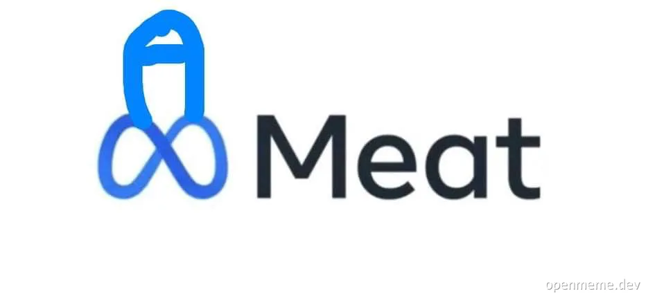Meat logo with infinity symbol
