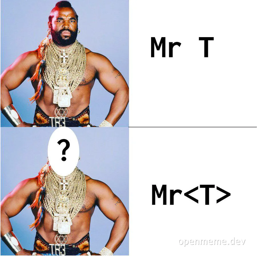 Mr T meme with question mark face