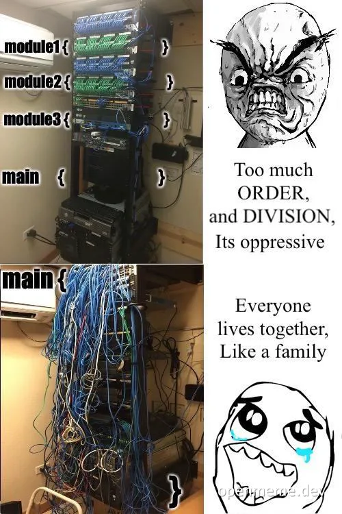 Server cable management meme
