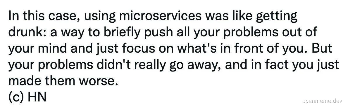 microservices problems meme