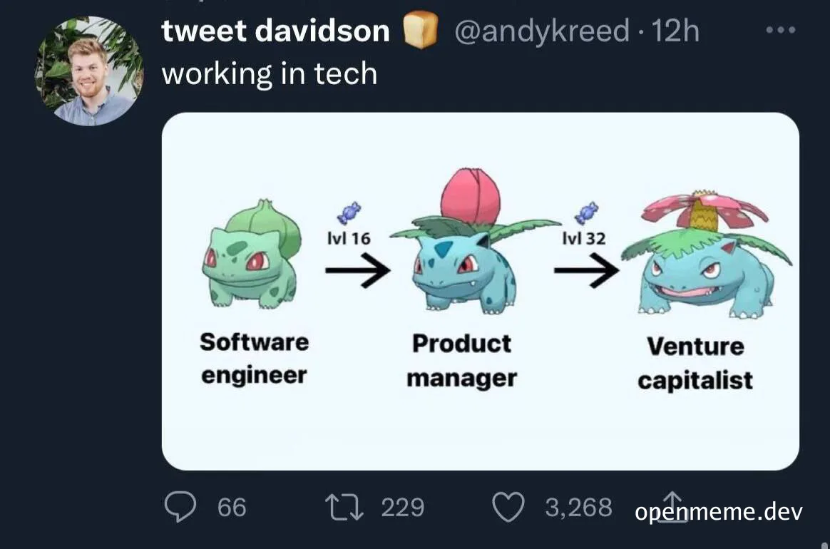 charmander evolution software engineer to venture capitalist