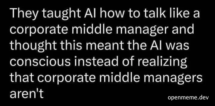 AI corporate middle manager joke