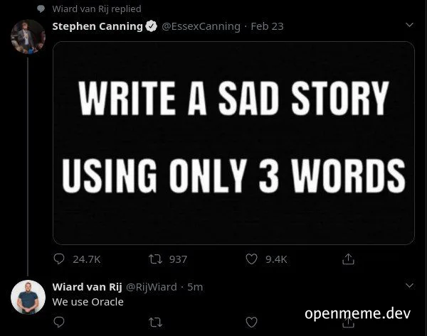 Sad story in three words: We use Oracle