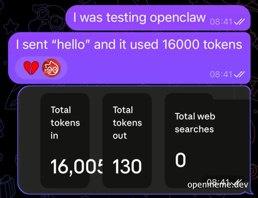 AI token usage meme with shocked reaction